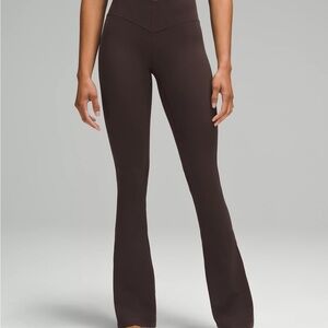 Lululemon Align V waist mini flare espresso brown size 4